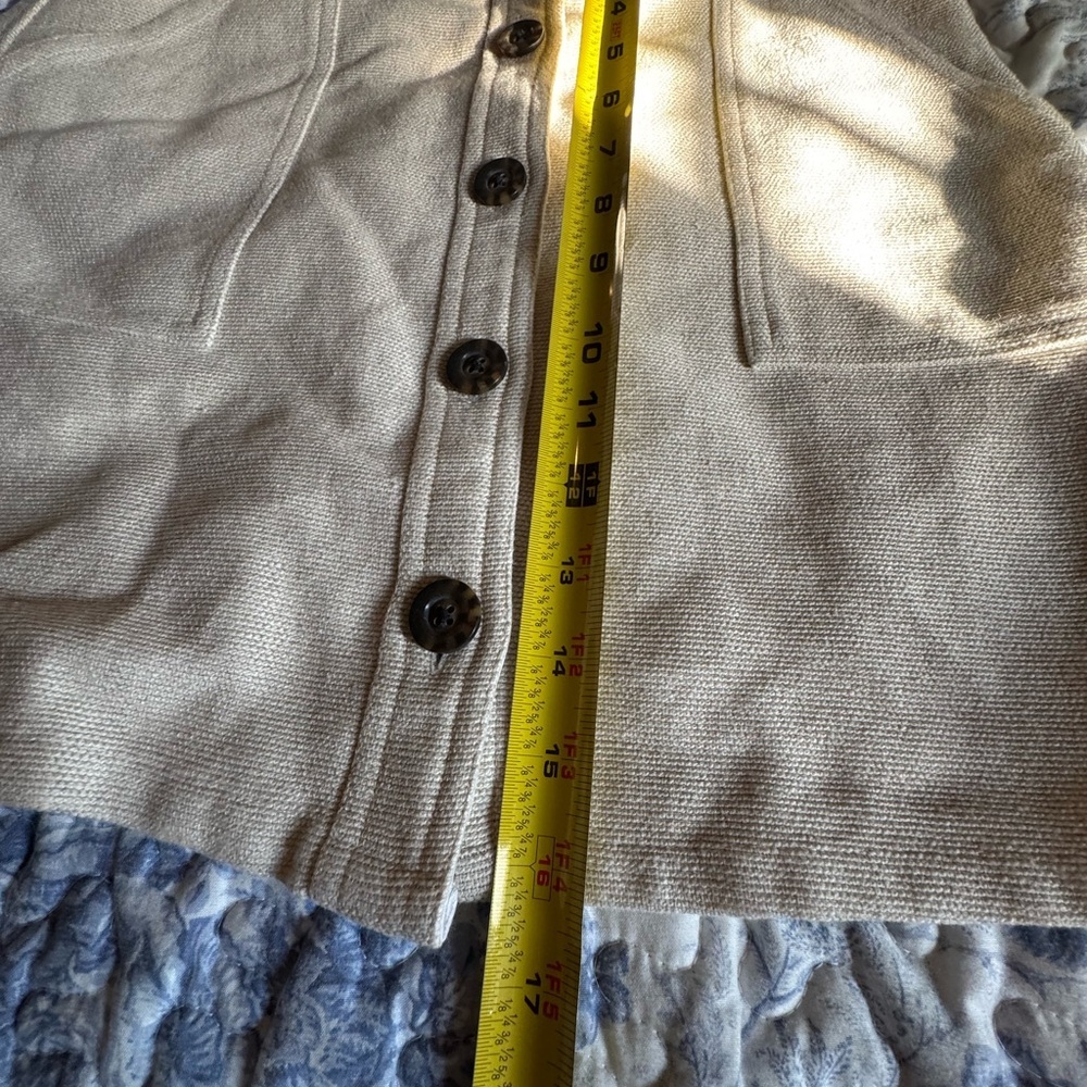 Banana Republic Light Tan Button-Front Mini Skirt - Picture 5 of 6